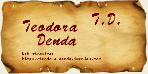 Teodora Denda vizit kartica